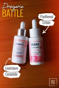 balea beauty expert calming serum vs isana balance anti stress serum inhaltsstoffe